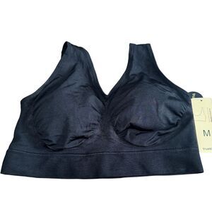 Shapermint TRUEKIND Everyday Throw-on Wireless Bra Bralette Black NWT Medium